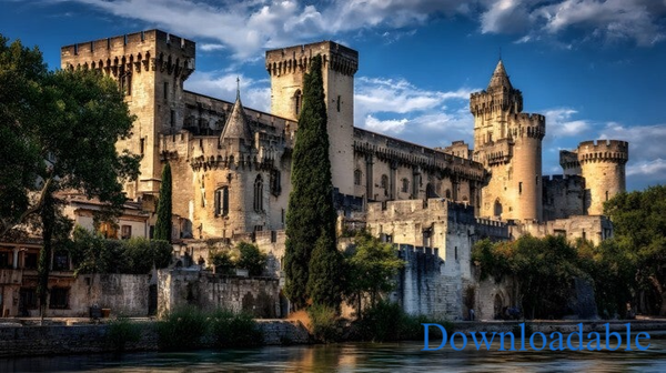 Palais des Papes Fortress of the Avignon Papacy Horizontal Downloadable Print