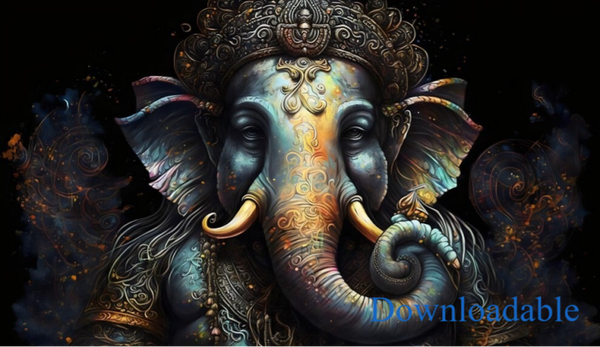 Ganesh Hindu God Horizontal Downloadable Print