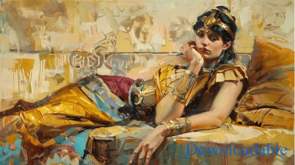 Cleopatra Egyptian Queen Horizontal Downloadable Poster Print