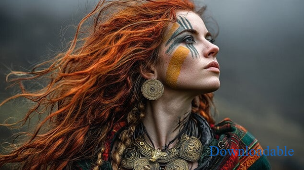 Celtic Warrior Queen Horizontal Downloadable Digital Poster