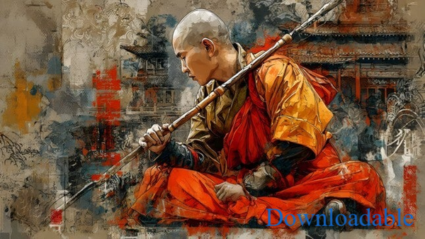 Shaolin Temple Dawn Serenade Horizontal Downloadable Print
