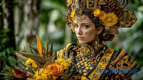 Mayan Honey Bee Goddess Horizontal Wall Art Poster