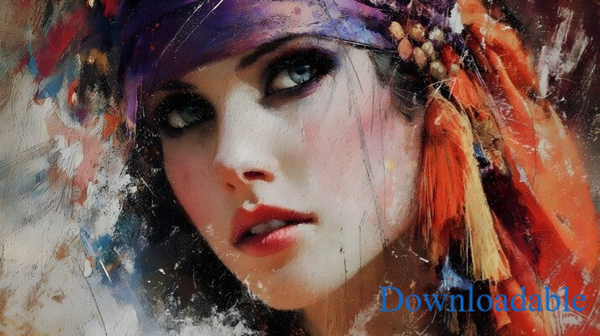 Gitane Gaze of the Oracle Purple and Orange Dream Horizontal Print
