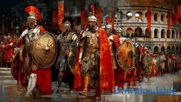 The Golden March of the Triumphant Roman Legion Horizontal Downloadable Print