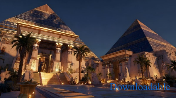 Pyramid Twilight Glory of Ancient Egypt Horizontal Downloadable Print