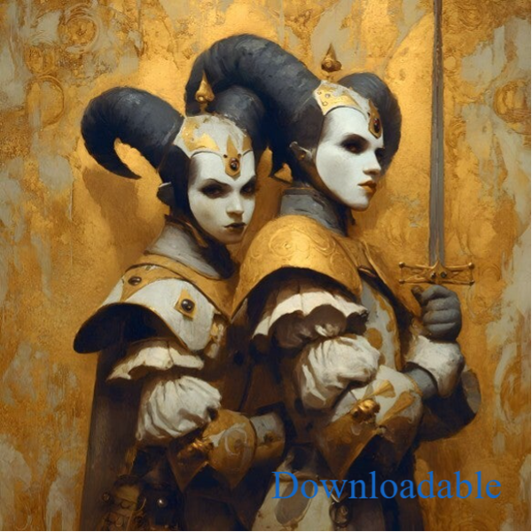 Gemini Astrological Zodiac Sign Square Downloadable Print