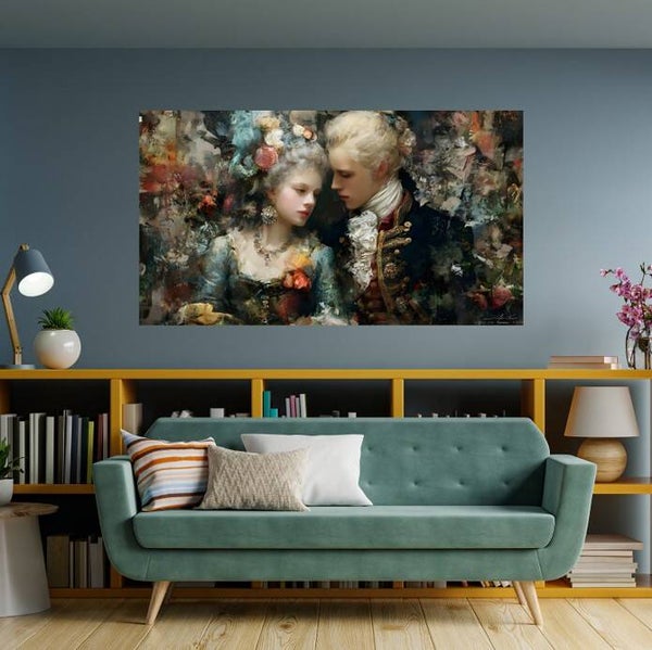 Marie Antoinette's Court A Romantic Encounter Horizontal Downloadable Print