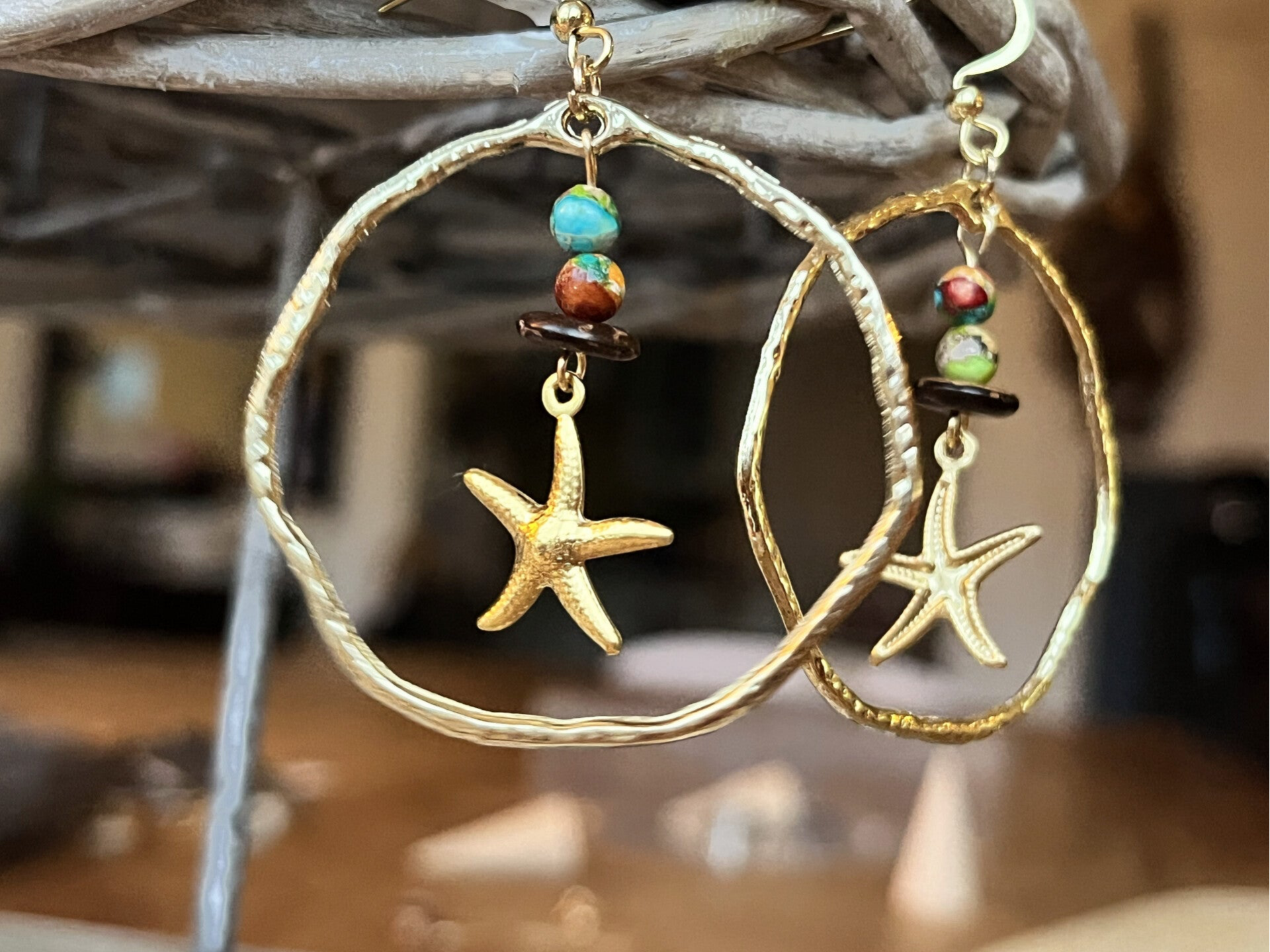 Boucles d'oreilles "Etoile de mer"