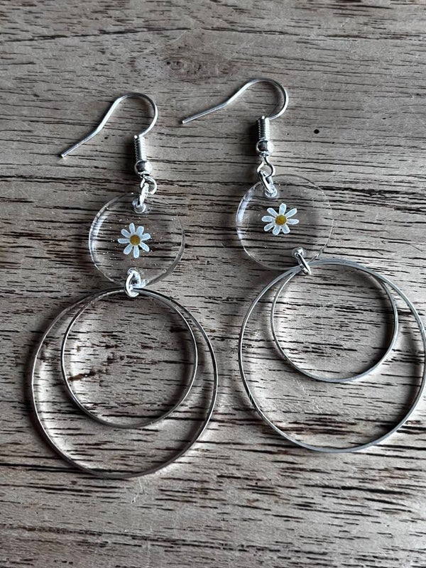 Boucles d’oreilles «Les aérialistes florales»