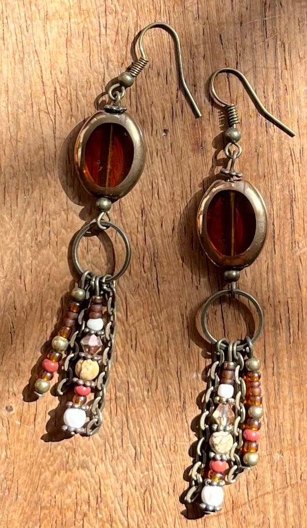 Boucles d'oreilles "Couleur café"