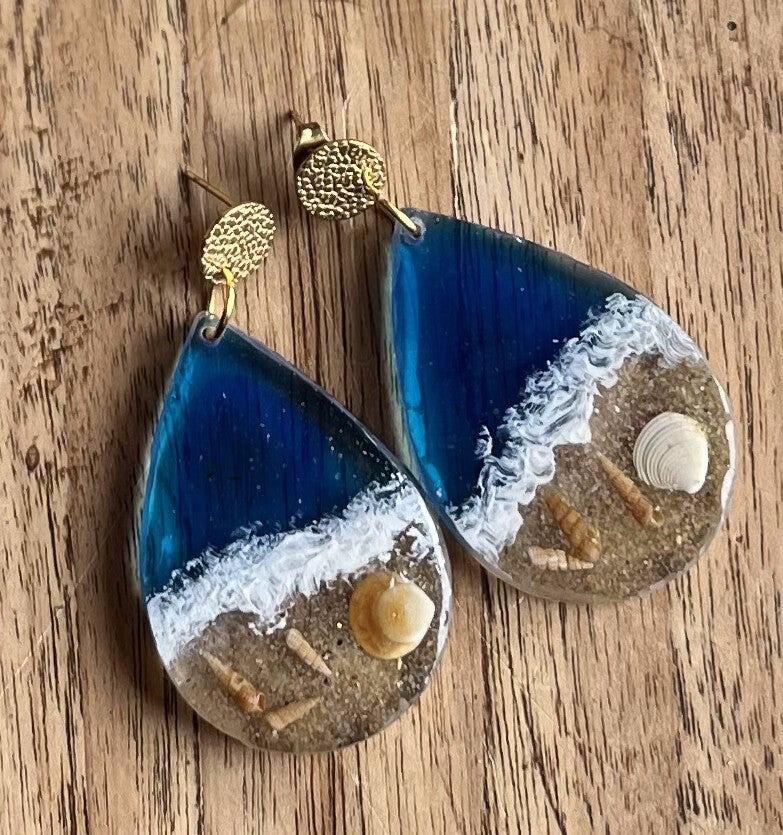 Boucles d'oreilles "Bord de mer #1"