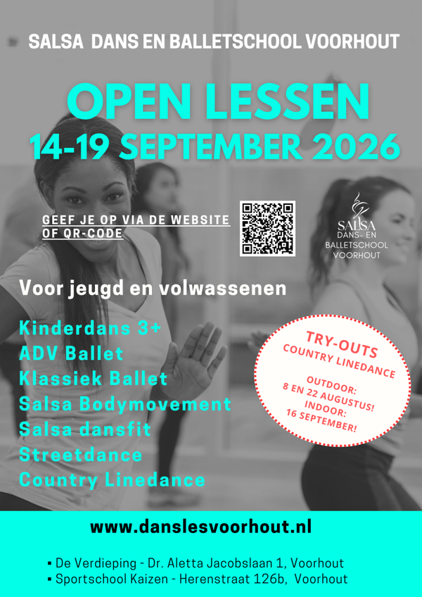 Open lessen 14 - 19 september 2026