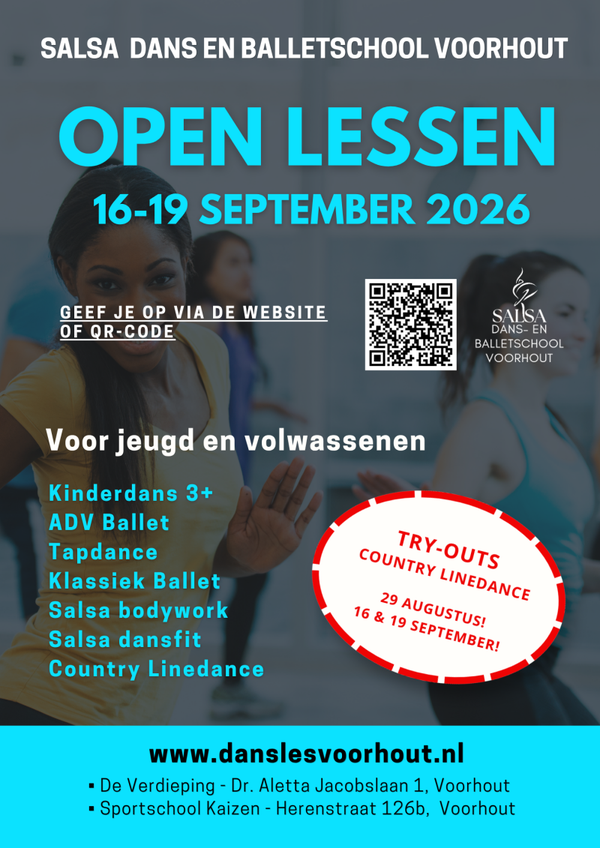 Open lessen 16 - 20 september 2026