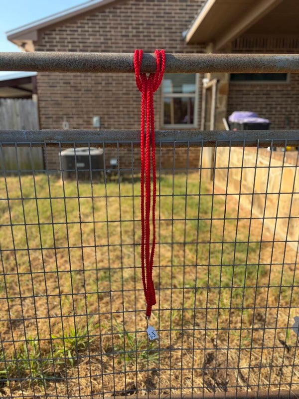 Red Split Reins