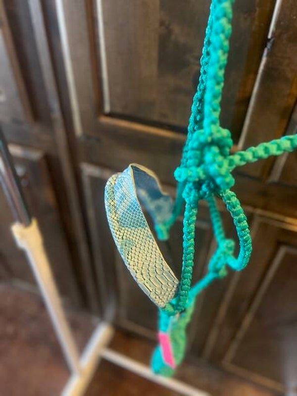 Teal Muletape Halter