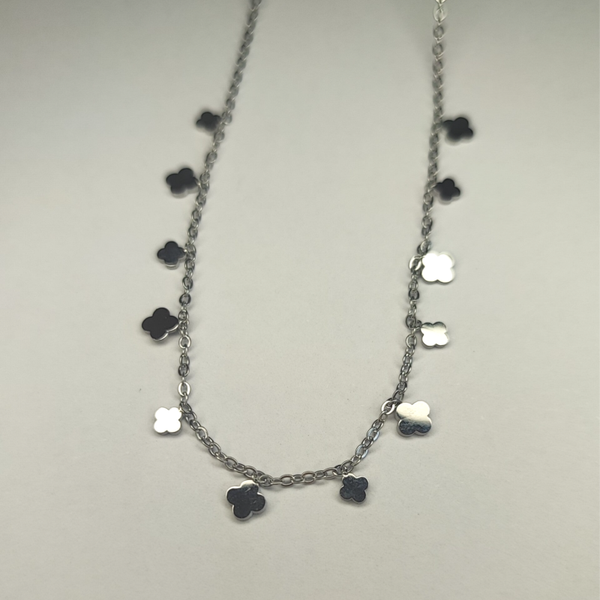 Ketting klavertjes | Stainless Steel | Zilver