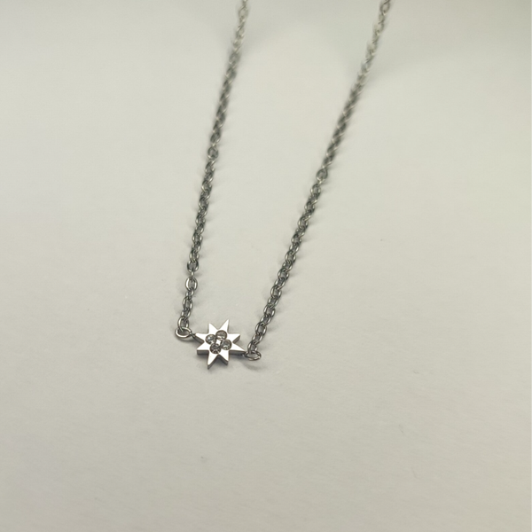 Ketting zonnetje | Stainless steel | Zilver
