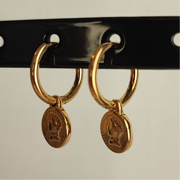 Oorbellen muntjes - Stainless Steel - Zilver/Goud