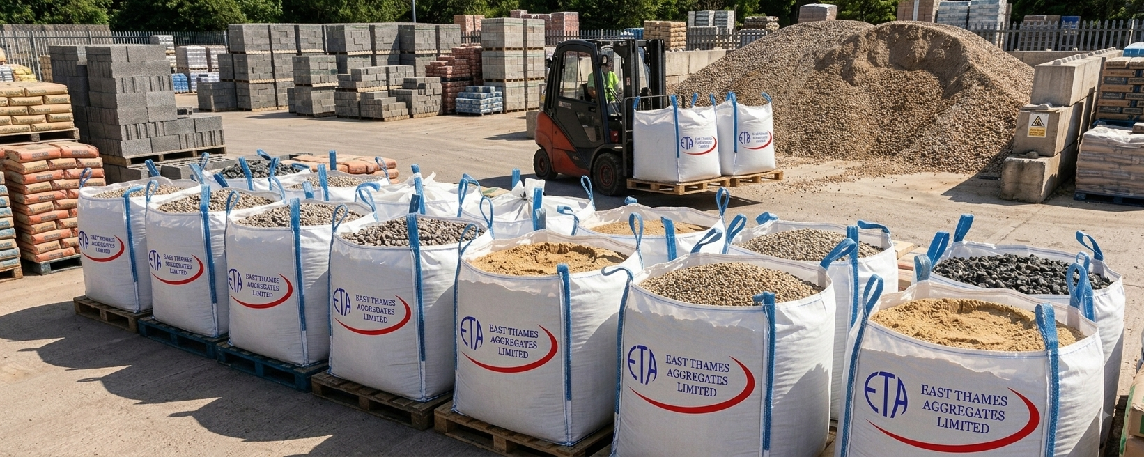 Bulk Bags of aggregates with East Thames Aggregates 