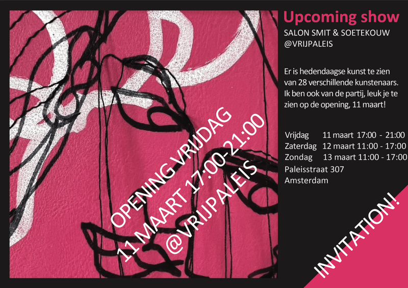 Pink ticket with upcoming shows written on it