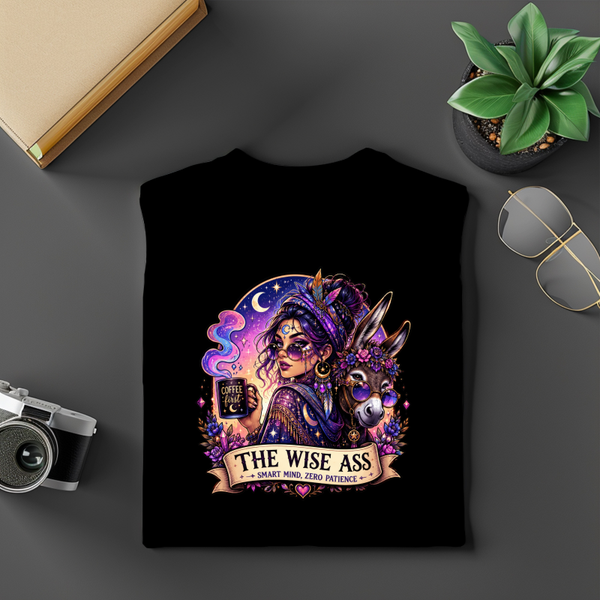 The Wise Ass T-Shirt, Funny  Graphic Tee, Coffee Lover Shirt