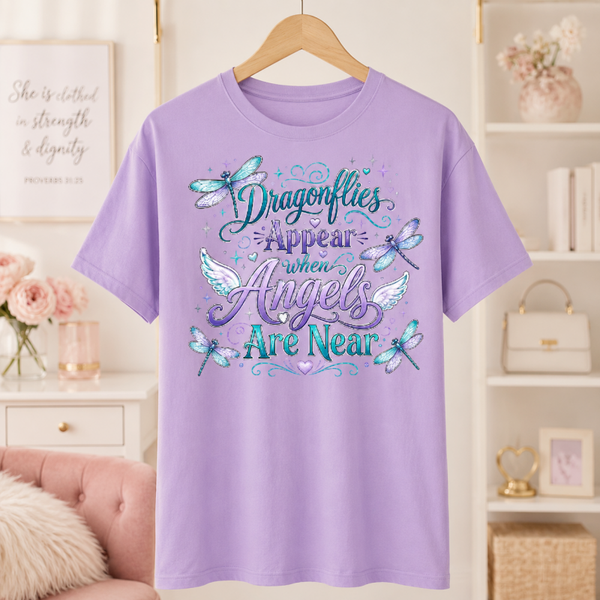 Dragonflies Appear When Angels Are Near T-Shirt