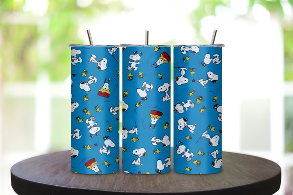 Snoopy Inspired 20 oz Skinny Tumbler,