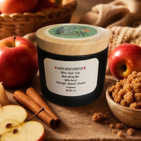 Baked Apple Streusel Soy Candle – 3 oz