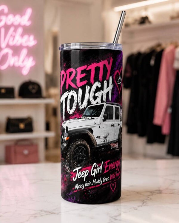 Pretty Tough Jeep Girl 20 oz Tumbler