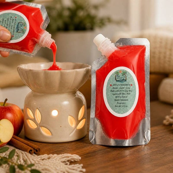 Apple Cinnamon Squeezable Wax Melt Pouch