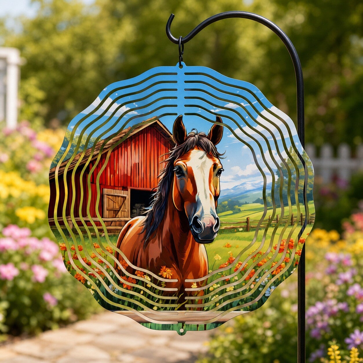 Horse Barn 8" Wind Spinner