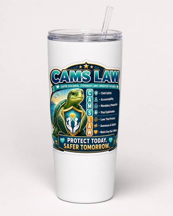 Cams Law Turtle Tumbler – Protect Today, Safer Tomorrow