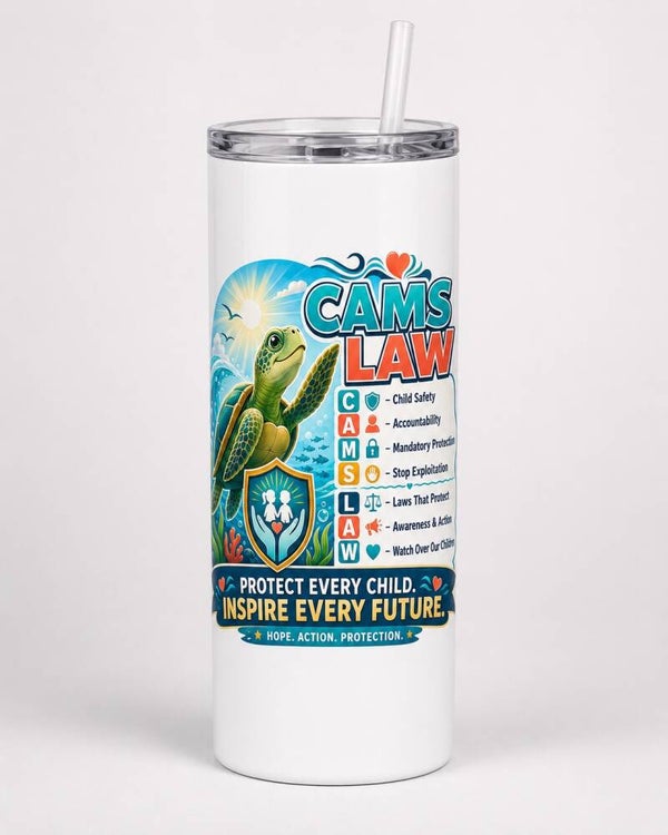 Cams Law Turtle Tumbler – Protect Every Child, Inspire Every Future