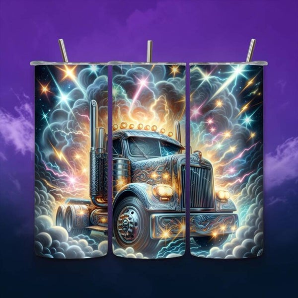Stormy Semi Truck 20 oz Tumbler