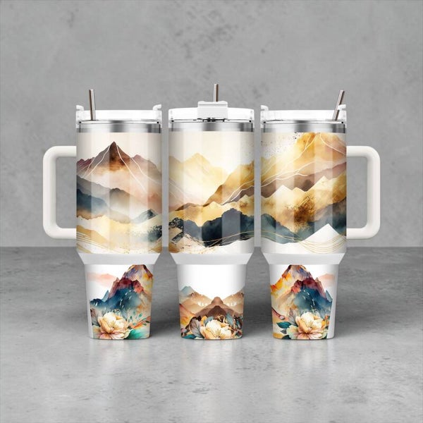 Watercolor Mountain 40 oz Tumbler