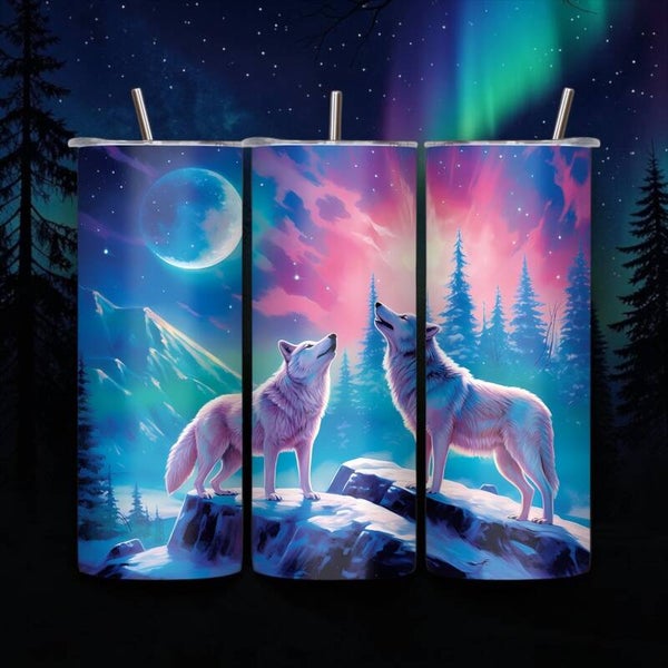 Moonlit Wolves 20 oz Tumbler