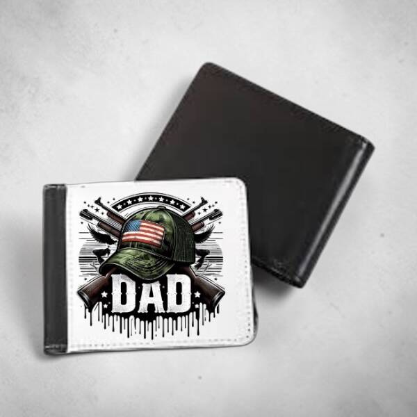 Patriotic Dad Wallet – Military Inspired Gift for Father
