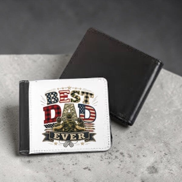 Best Dad Ever Wallet – Patriotic Gift for Father