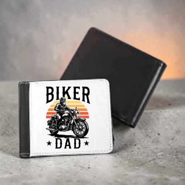 Biker Dad Wallet – Motorcycle Gift for Father
