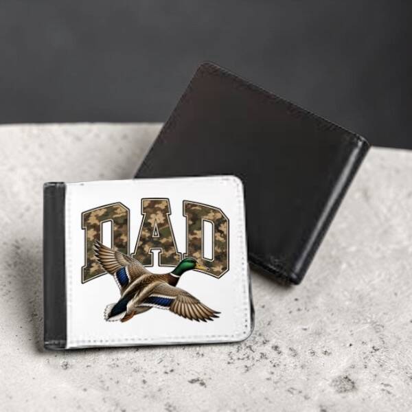 Camouflage Duck Dad Wallet – Outdoor Gift for Father