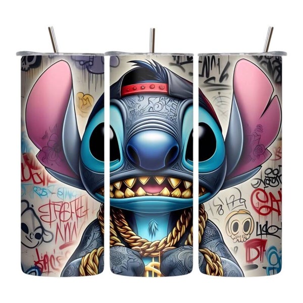 Street Style Blue Alien 20 oz Tumbler