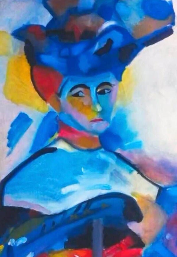 Woman with a hat Print