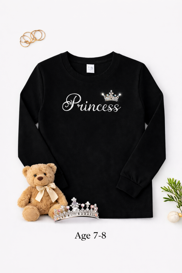 Kids long sleeve princess t shirt