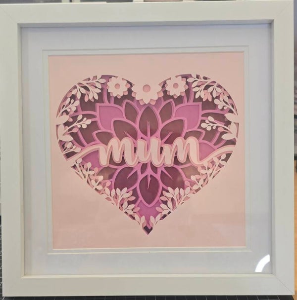 Pink Mum Shadow Box