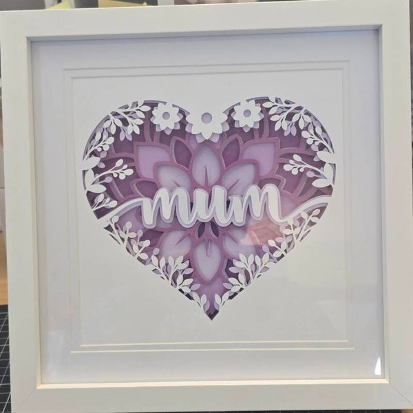 Purple Mum Shadow Box