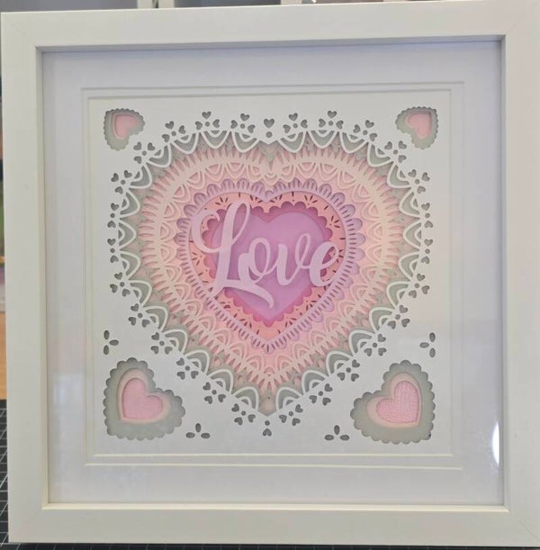 Pink Love Shadow Box