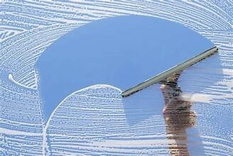 cleaning windows.