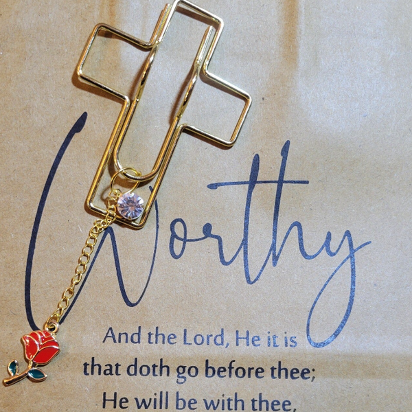 Bible Cross Book Mark/ Pen Holder