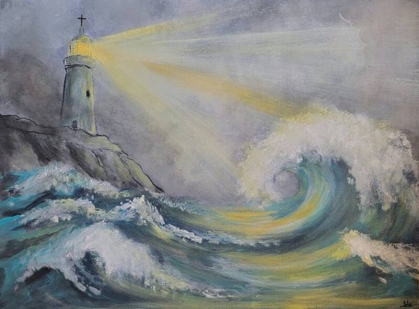 Light in the Darkness- Live Painting- SOLD