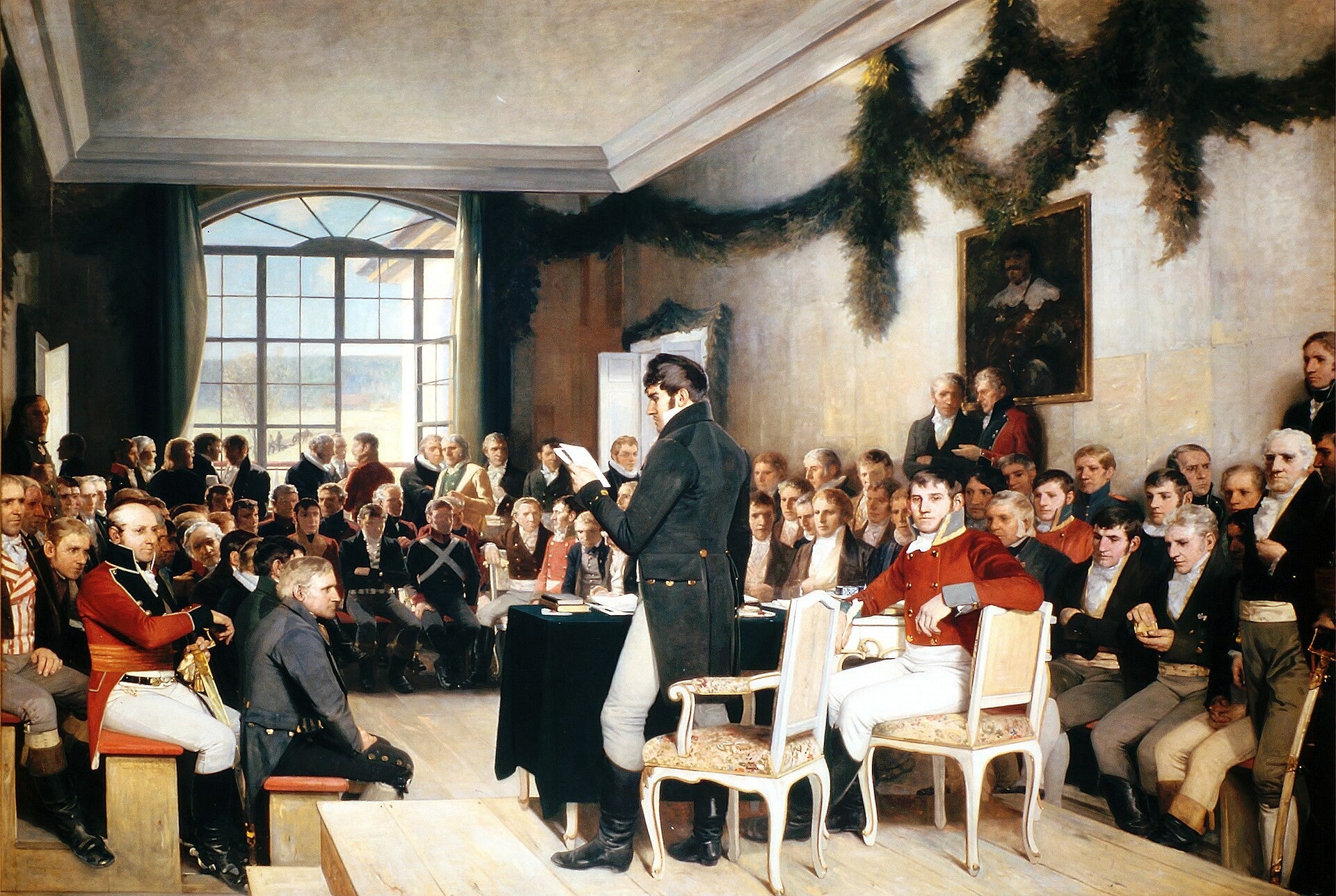 Eidsvold 1814, maleri av Oscar Wergeland
